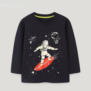 Toddler/Kid Boy Glow in the Dark Astronaut T-shirt