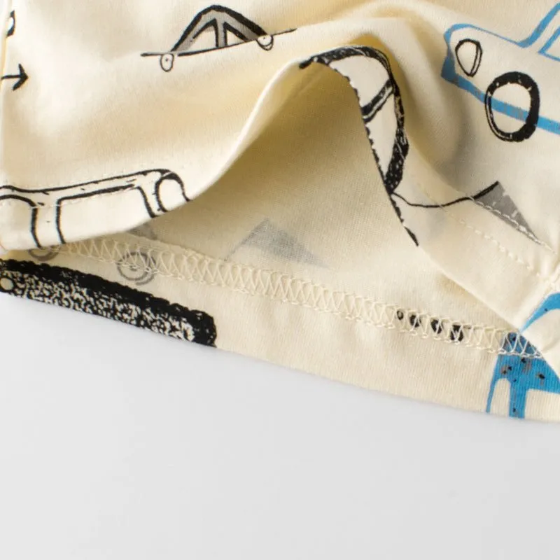 Toddler/Kid Boy Vehicle Prints Casual Shorts (3 Designs)