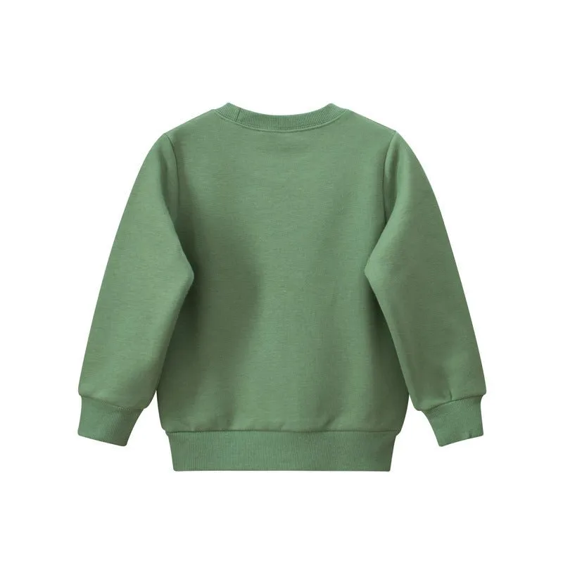 Toddler/Kid Boy's Dinosaur Print Design Green Sweatshirt