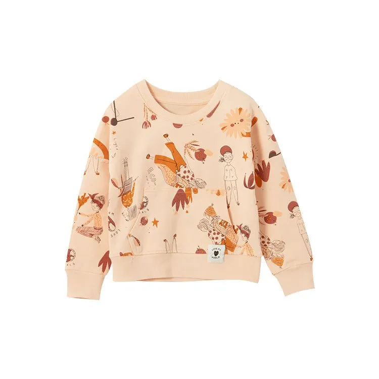 Toddler/Kid Girl Festive Autumn Prints Casual Sweatshirt