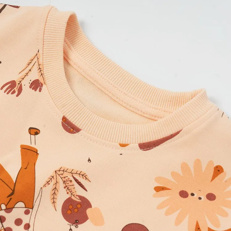 Toddler/Kid Girl Festive Autumn Prints Casual Sweatshirt