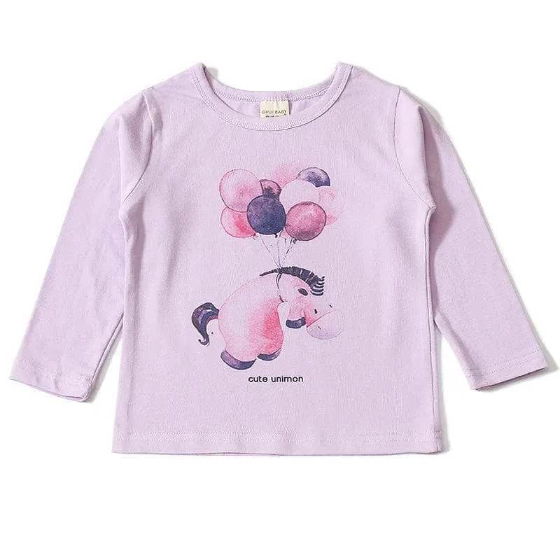 Toddler/Kid Girl's Animal Prints Long Sleeve Shirt (3 designs)