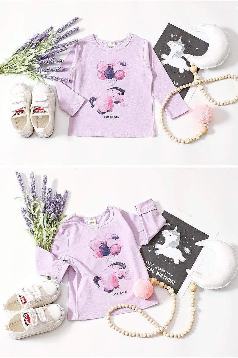 Toddler/Kid Girl's Animal Prints Long Sleeve Shirt (3 designs)