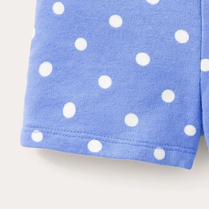 Toddler/Kid Girl's Blue Giraffe Design Shorts for Summer