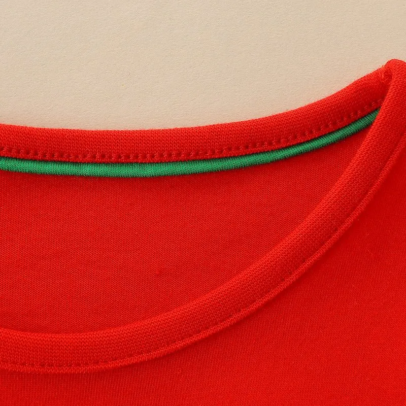 Toddler/Kid Girl's Christmas Tree Red Long Sleeve Dress