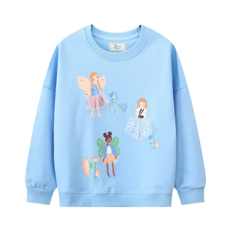 Toddler/Kid Girl's Little Princess Blue Sweatshirt with Leggings Set