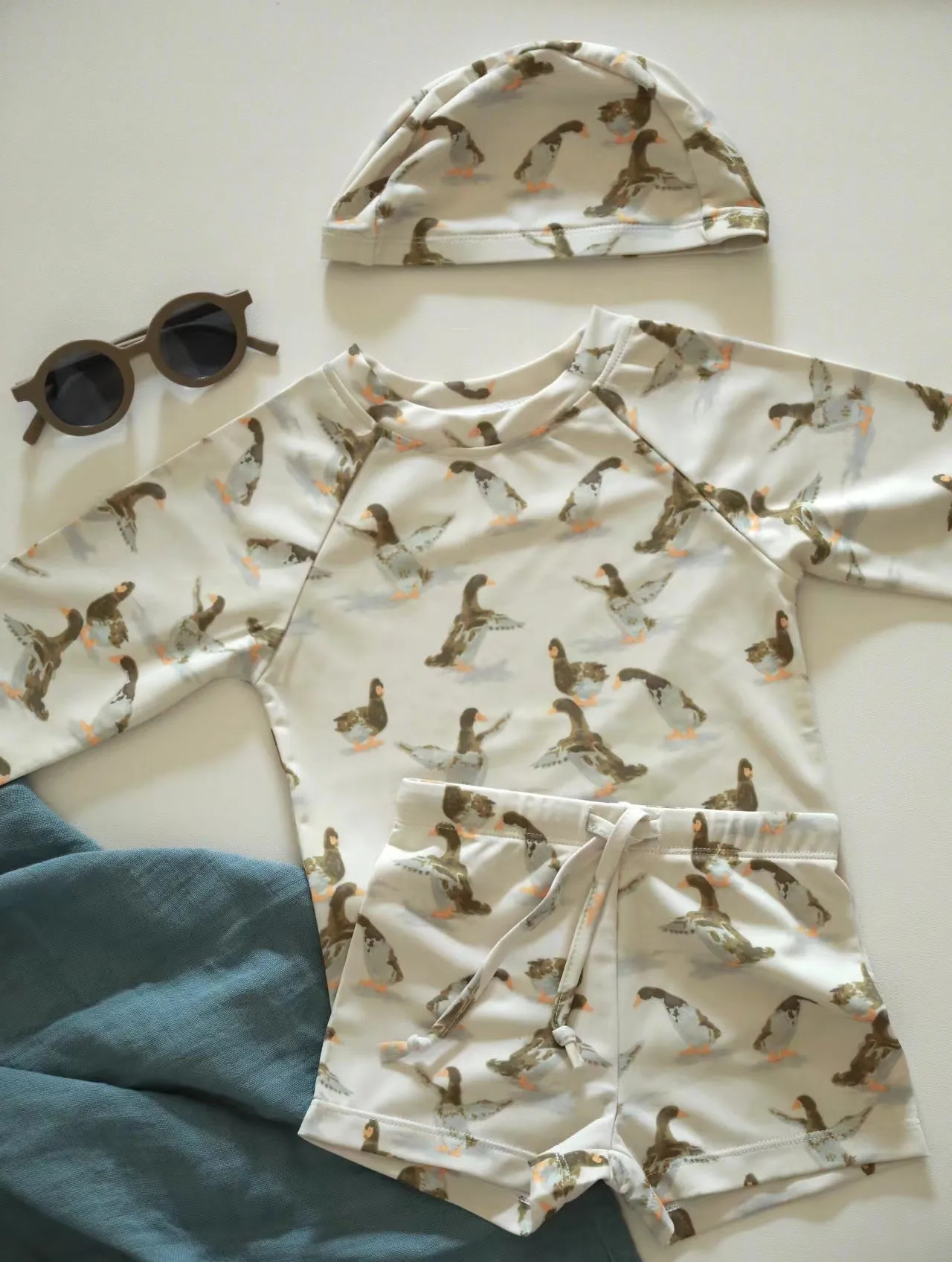 Toddler/Kid Girl's Long Sleeve Fun-Filled Swimsuit Set (3 Designs)