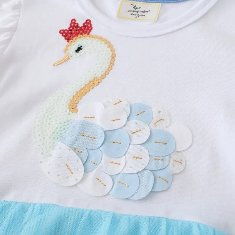 Toddler/Kid Girl's Swan Design Long Sleeve Dress