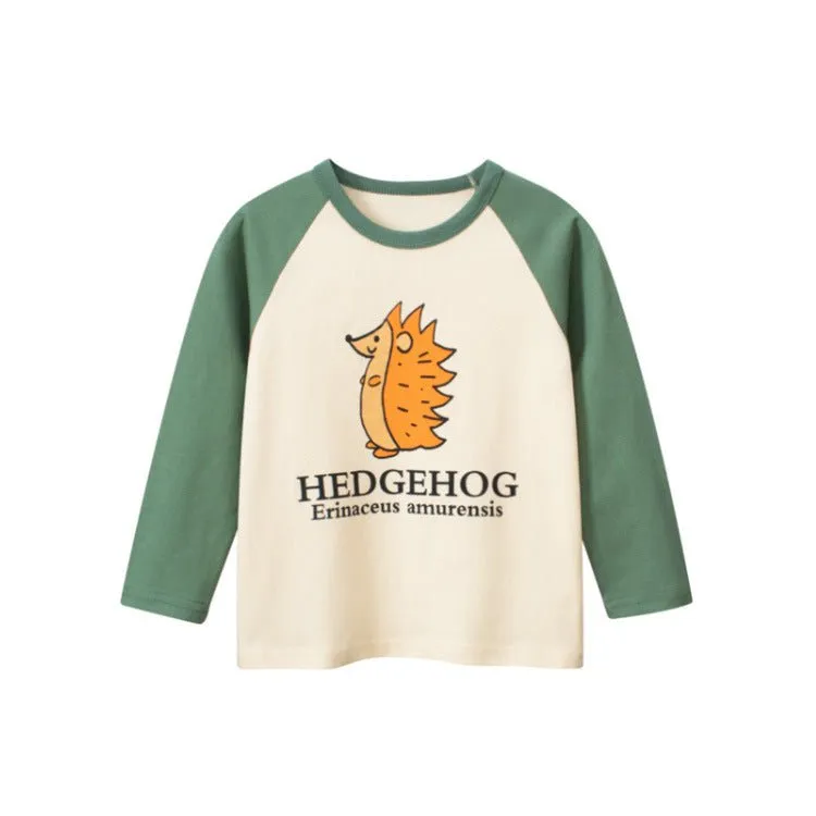 Toddler/Kid Hedgehog Print Casual Long Sleeve Shirt