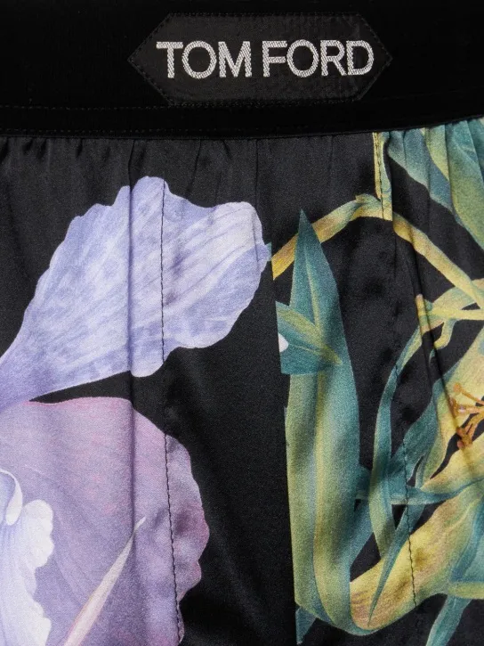Tom Ford   Bold Orchid silk blend boxer shorts 