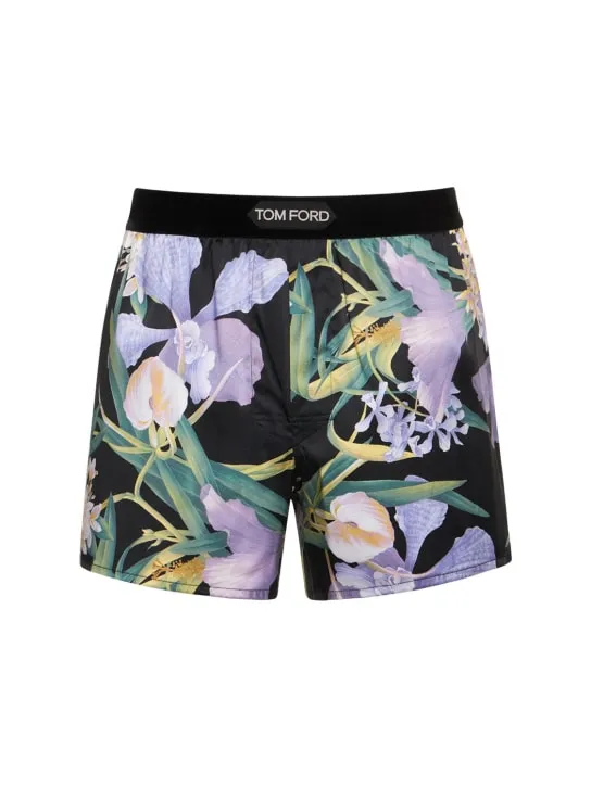 Tom Ford   Bold Orchid silk blend boxer shorts 