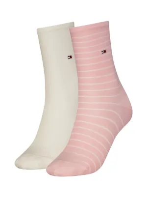 Tommy Hilfiger Womens 2 Pack Socks 100001494 Pink