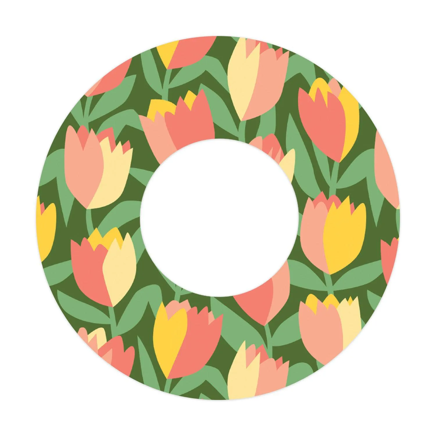 Tons Of Tulips Patch  Tape Designed for the FreeStyle Libre 2