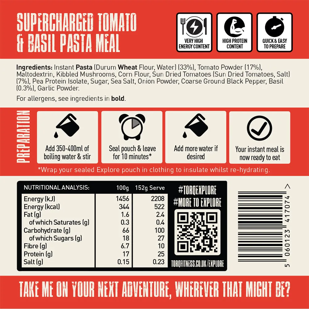 TORQ Explore Pasta Meal - Supercharged Tomato & Basil