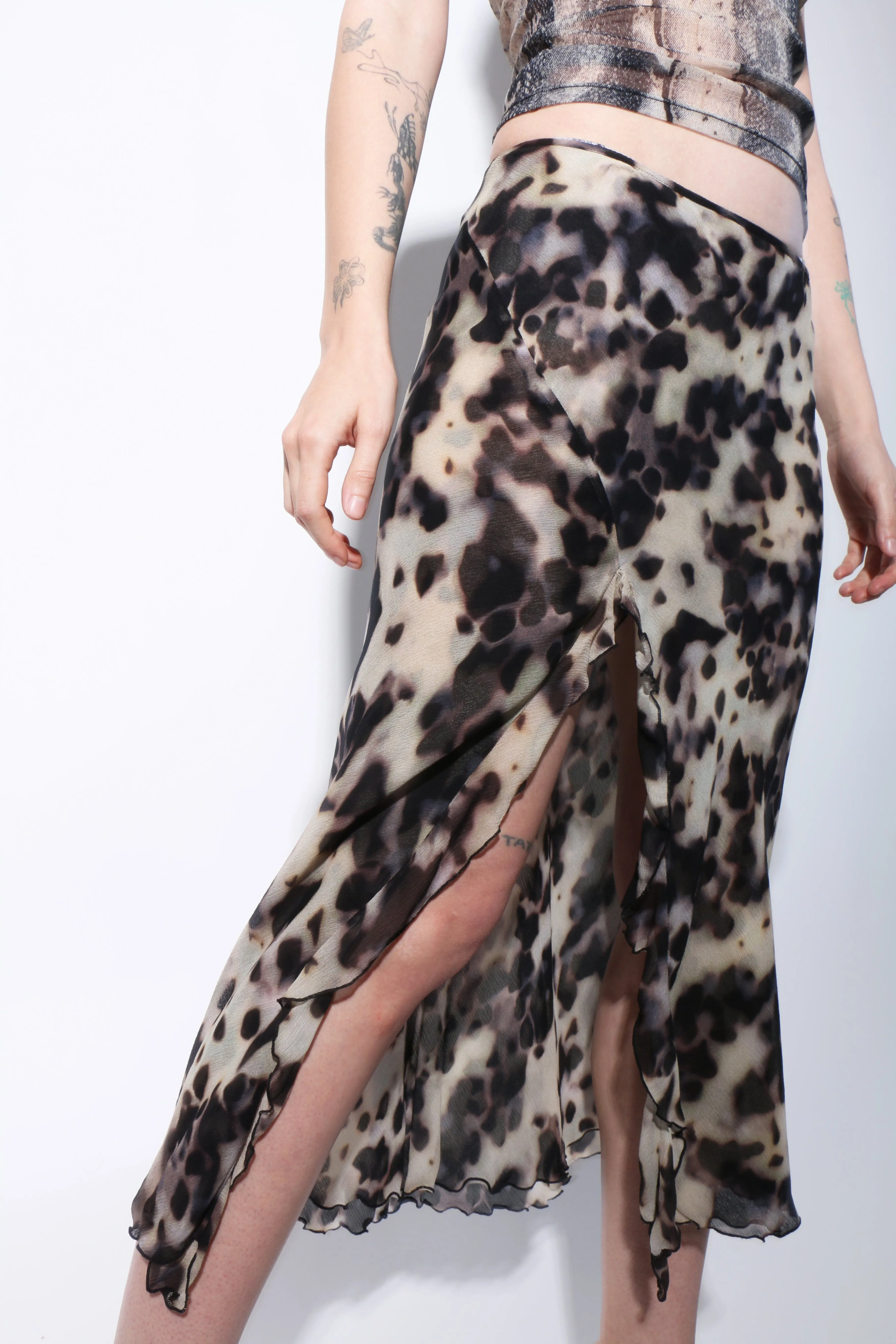 Tortoise Slit Skirt