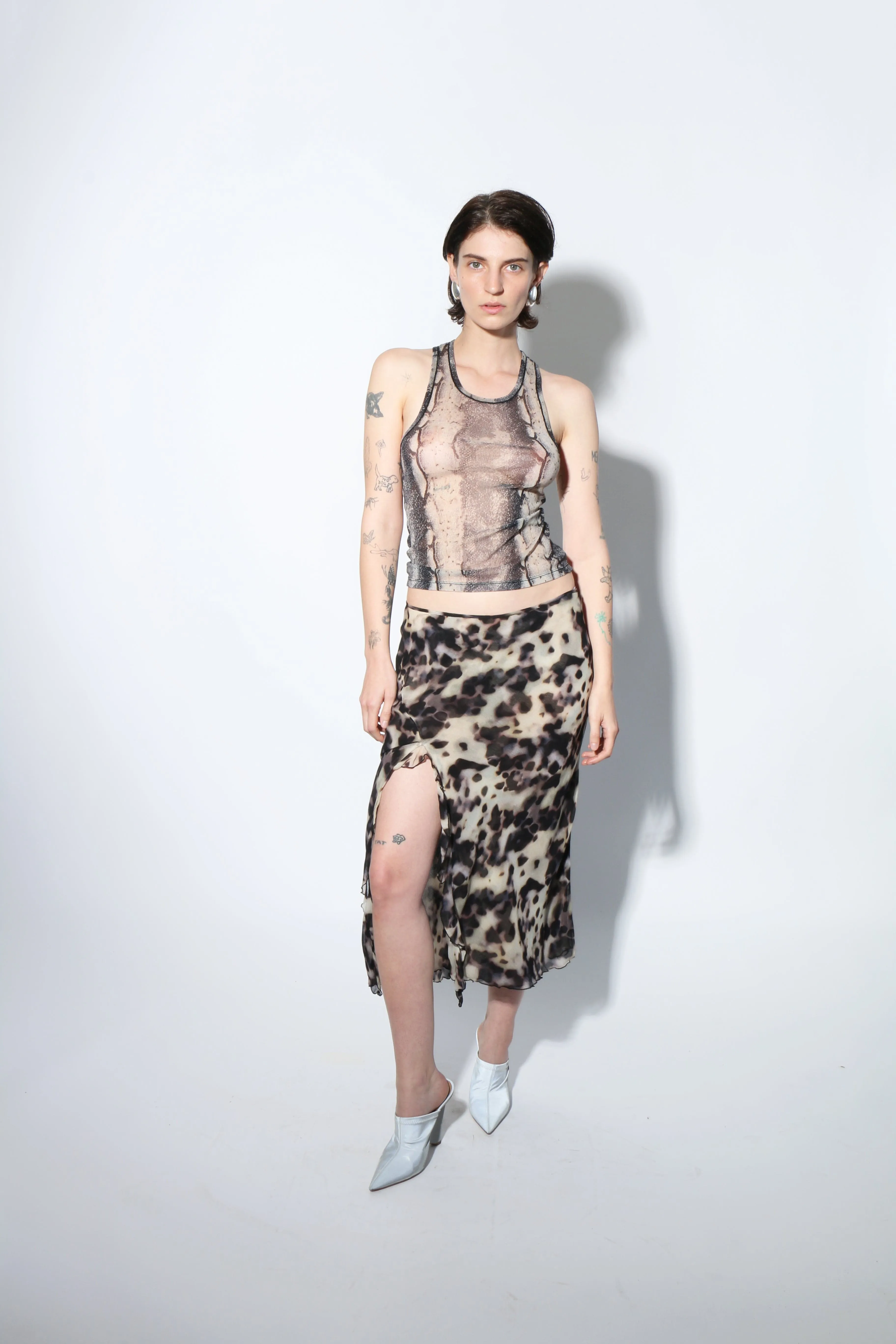 Tortoise Slit Skirt