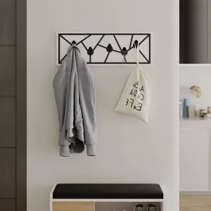Trace Modern Wall Mounted Hanger with 5 Hooks