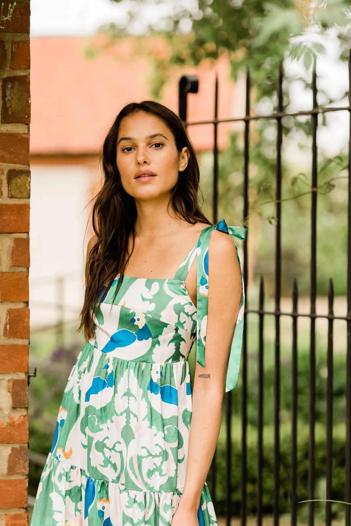 Traffic People Lily Dress - Parot Green