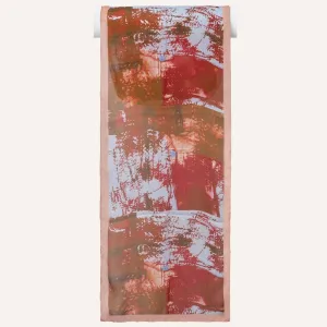 Treescape Long Silk Chiffon Scarf