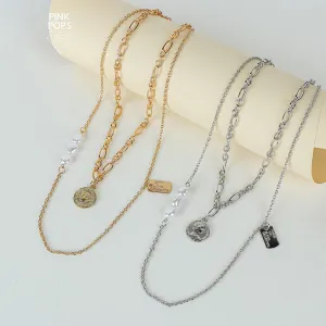 Trendy Fashion Double Layered Necklace