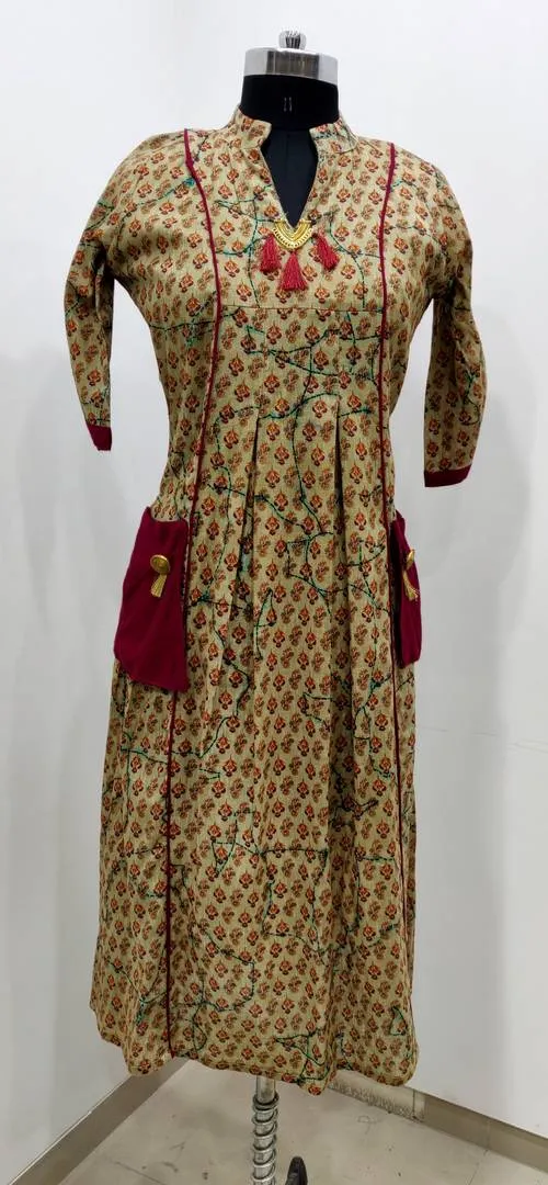 Trendy Multicolor Cotton Kurti