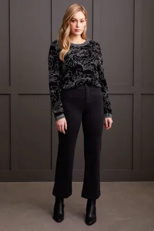 Tribal Stretch Wide Leg Pants Black