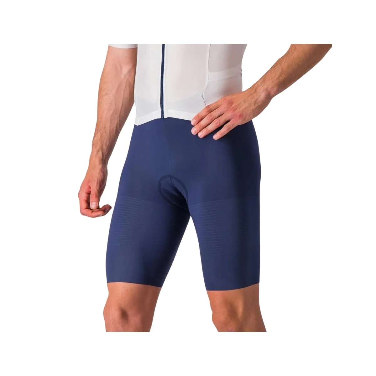 Trisuit Castelli Sanremo Ultra Speed Short Sleeve White Blue