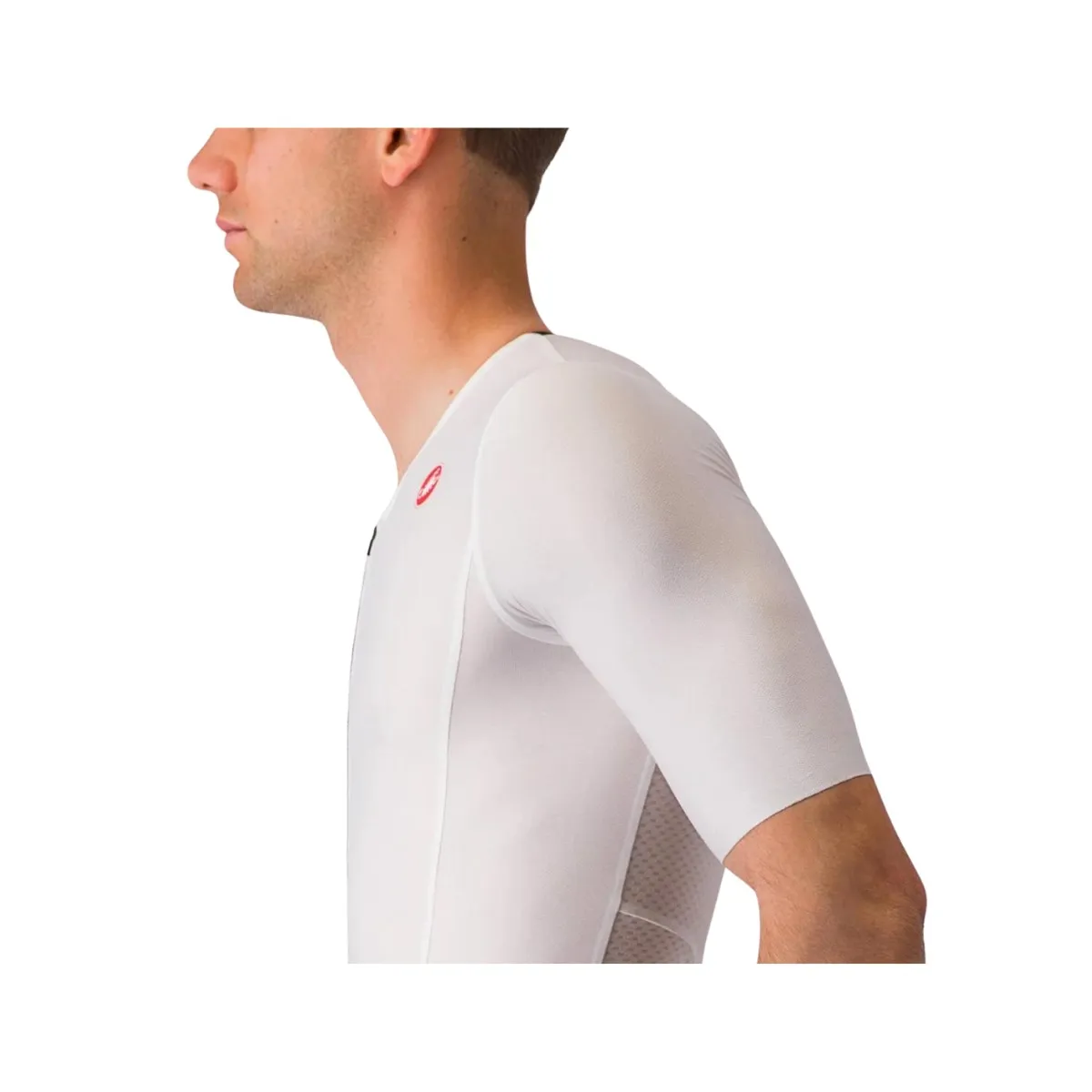 Trisuit Castelli Sanremo Ultra Speed Short Sleeve White Blue
