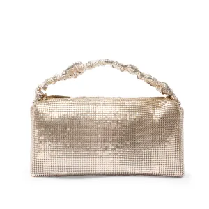 Trixie Handbag in Light Gold Mesh