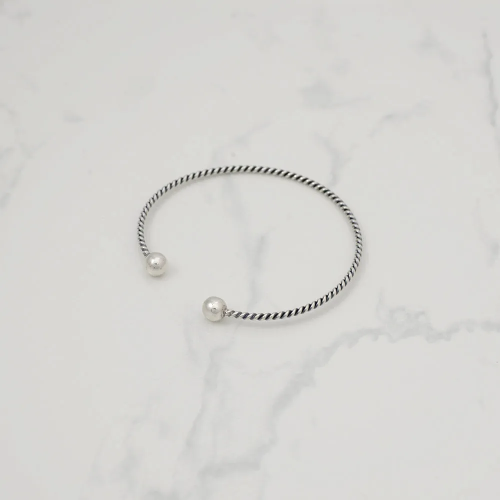 Twist ball Bracelet - Silver