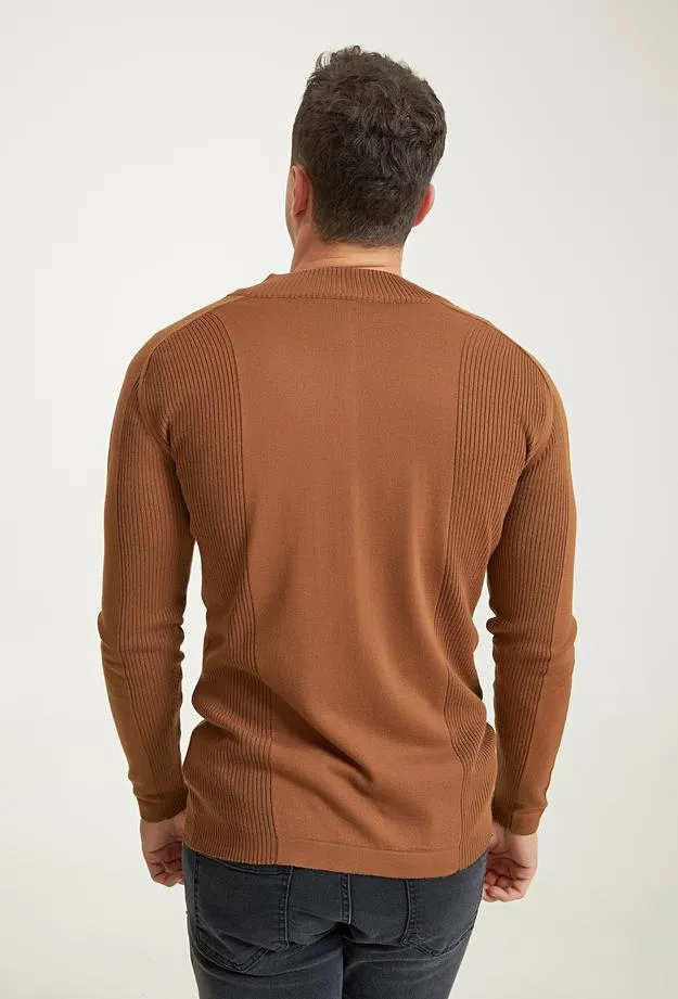 TWN Slim Fit Cinnamon Triko Cardigan
