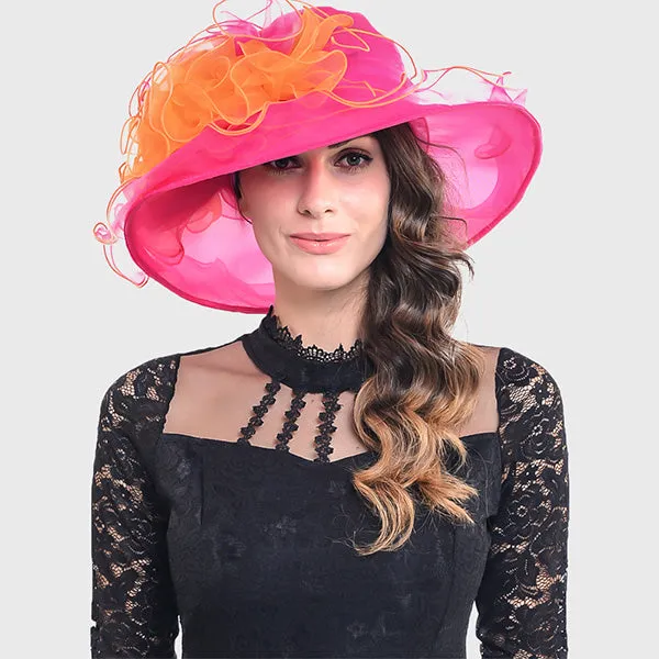 Two Tone Organza Kentucky Derby Church Tea Hats S021