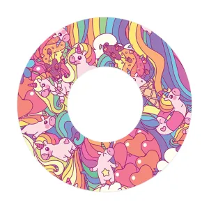 Unicorn Swirls Patch  Tape Designed for the FreeStyle Libre 2