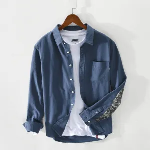 Unique Geometric Patterned Sleeve Style Shirt
