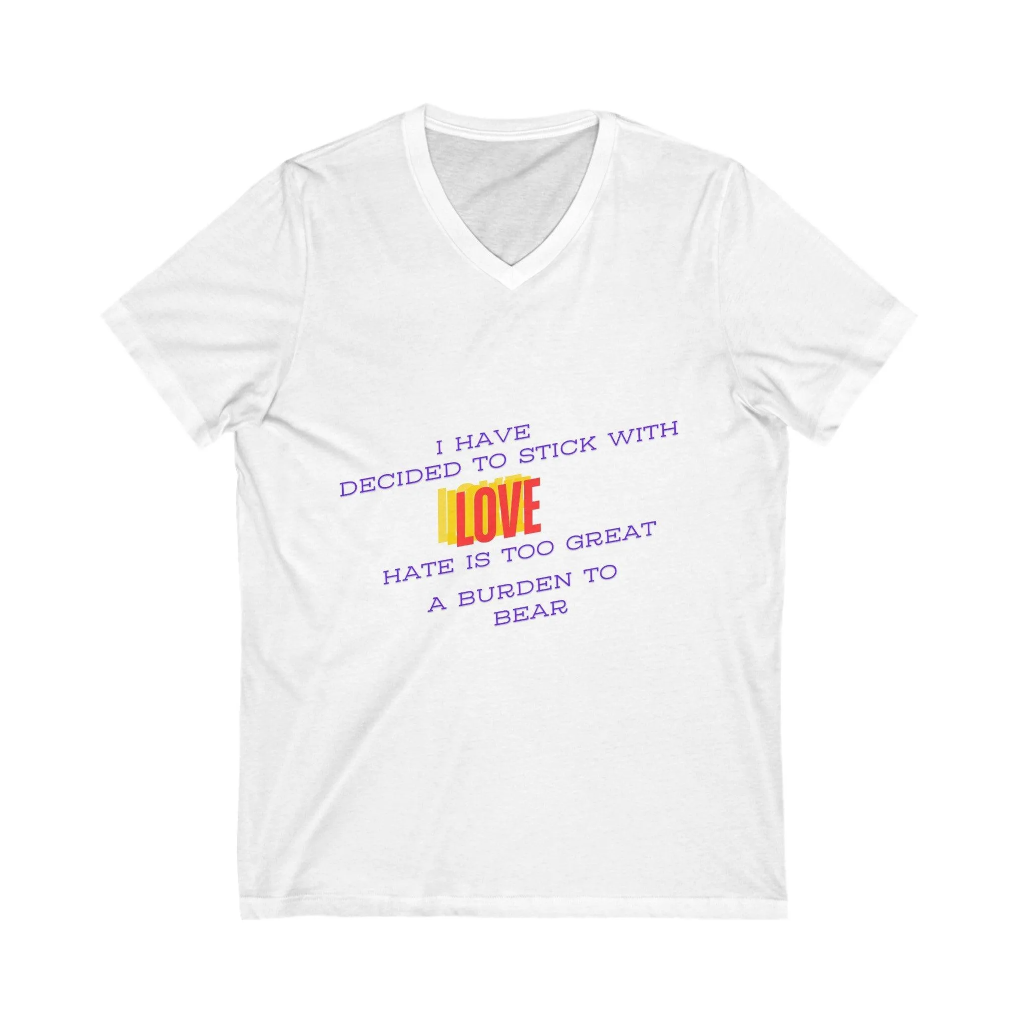 Unisex Jersey Short Sleeve V-Neck Tee