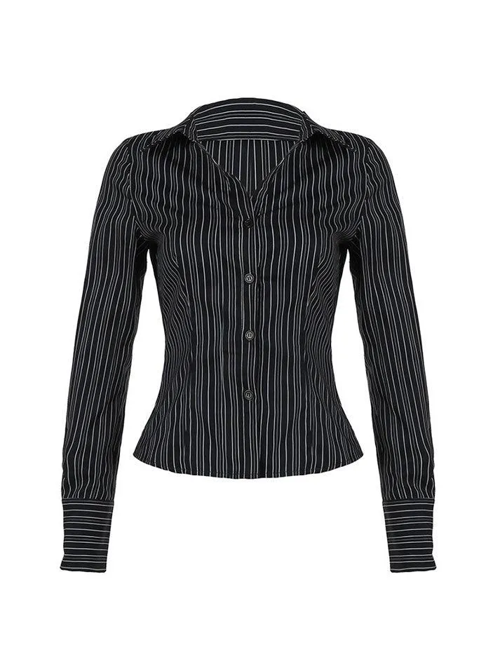 Uniwim ootd Striped Button-Up Long Sleeve Shirt