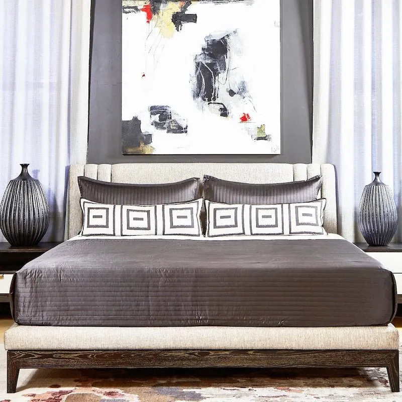 Unmazed Charcoal and Pumice Bedding by Ann Gish