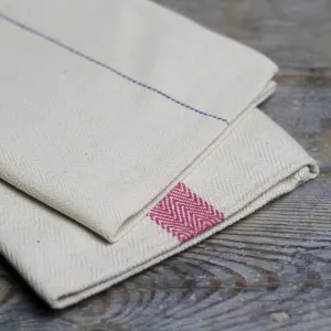 Utility Tea Towel - Red stripe
