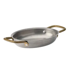 Utopia Vintage Steel Oval Dish 165 x 125mm (Pack of 6)