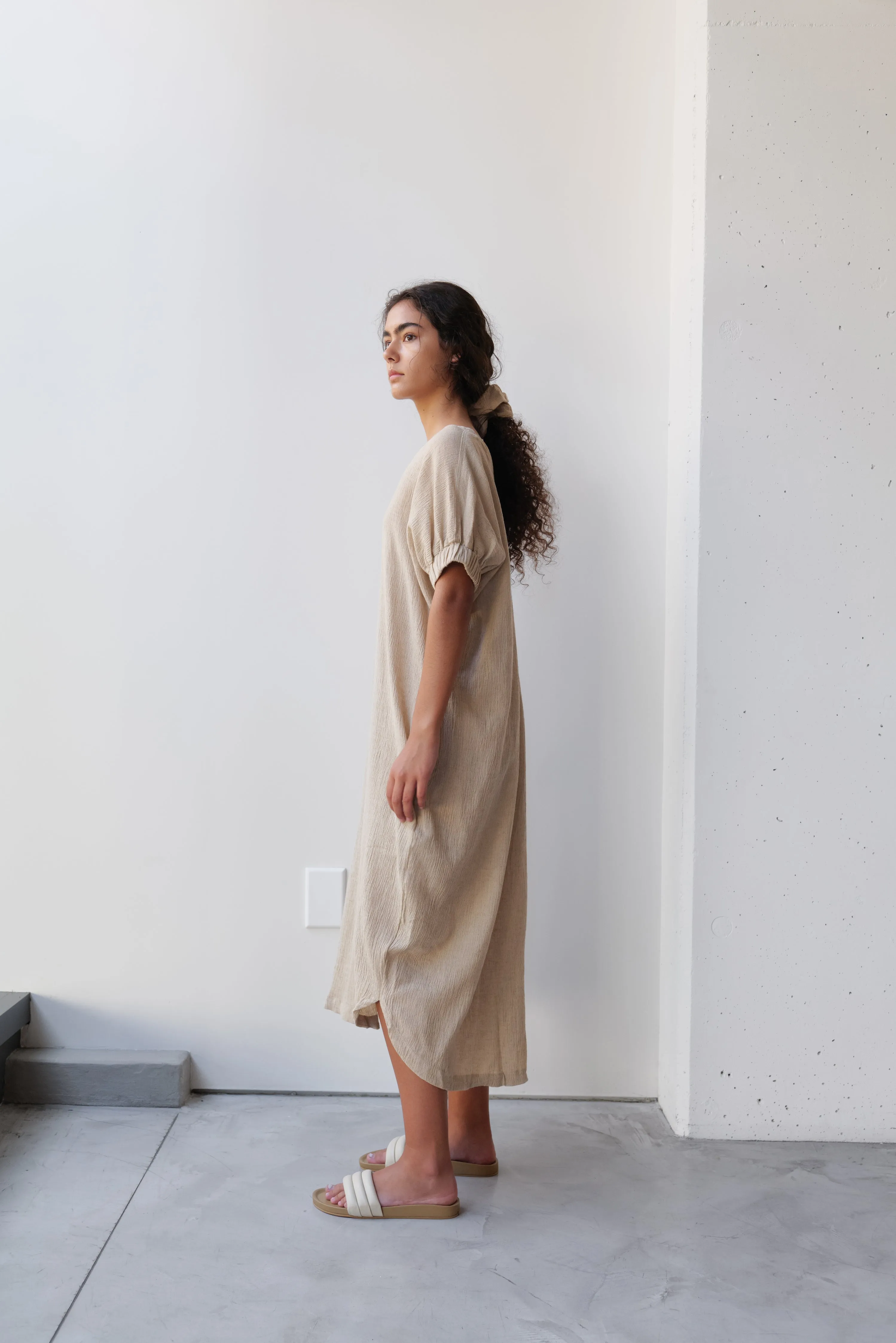 V-neck Relax Long Dress