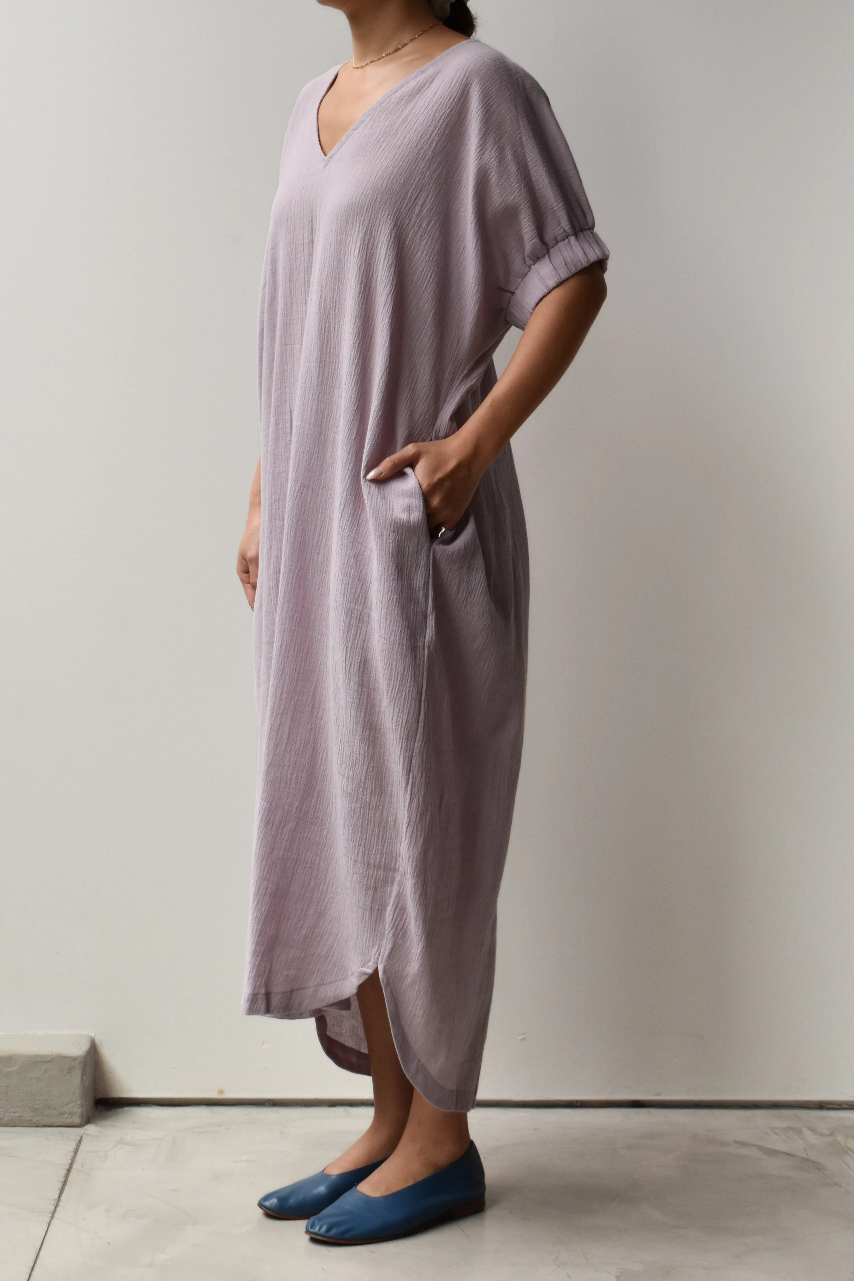 V-neck Relax Long Dress