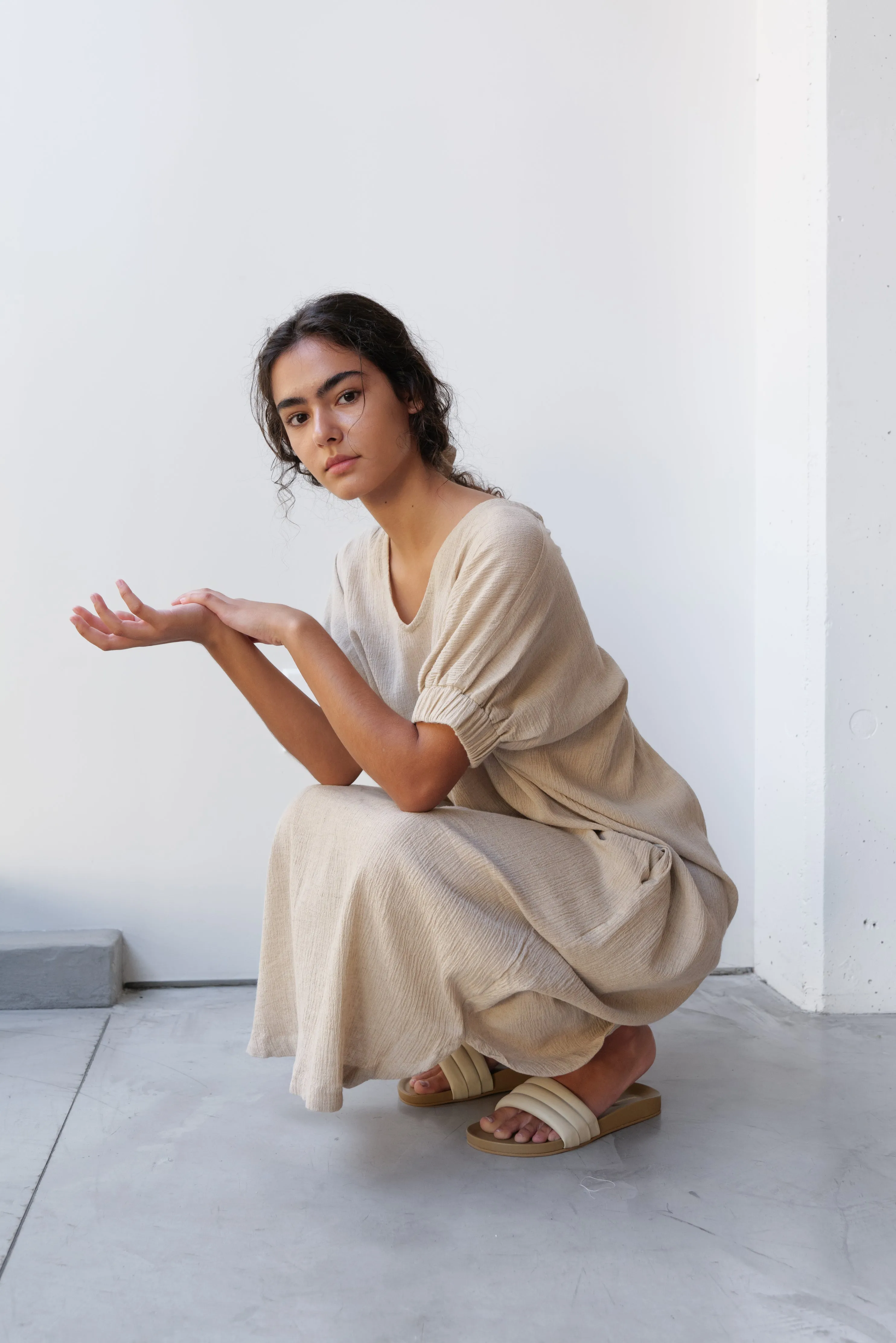 V-neck Relax Long Dress