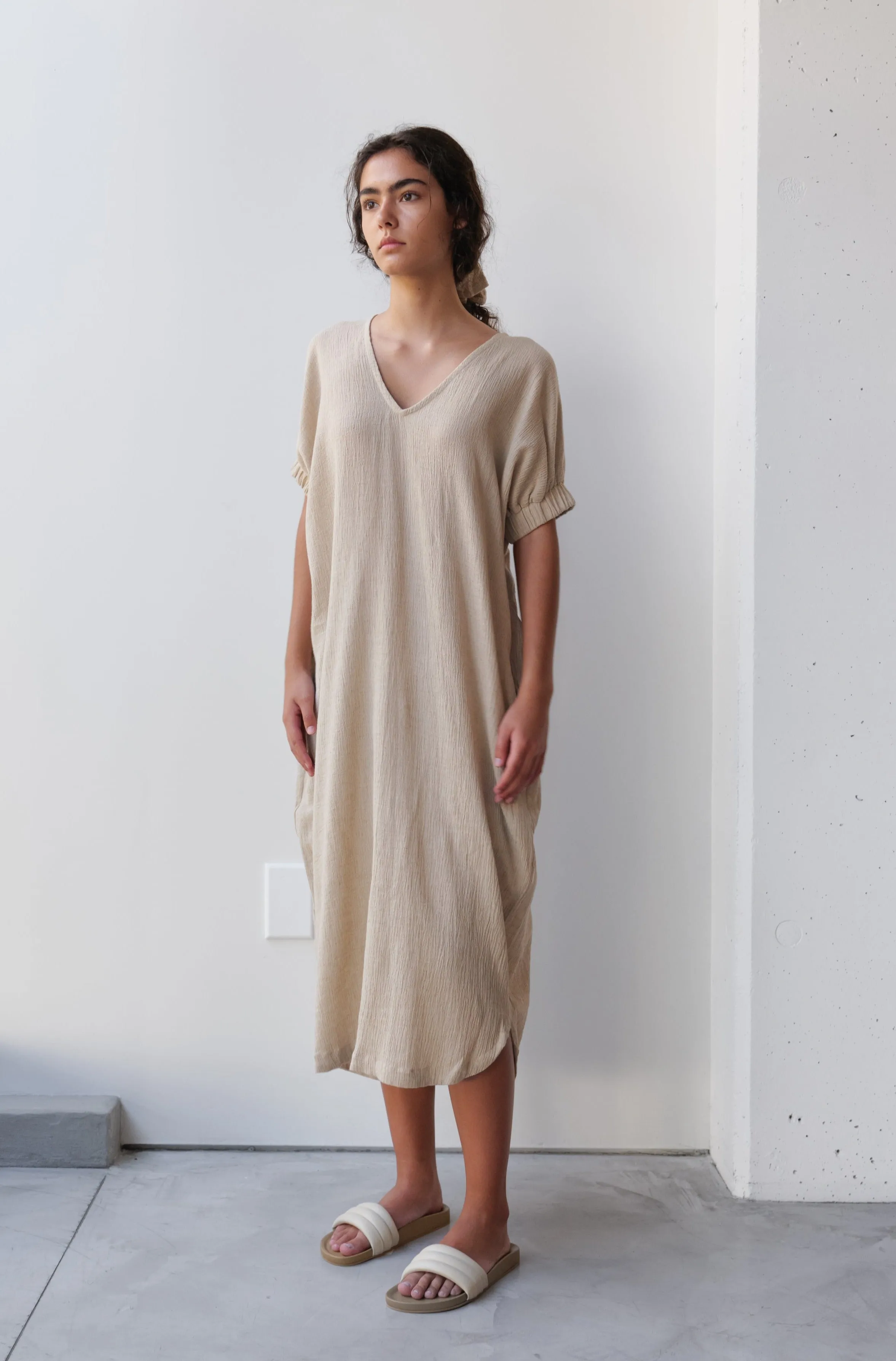 V-neck Relax Long Dress