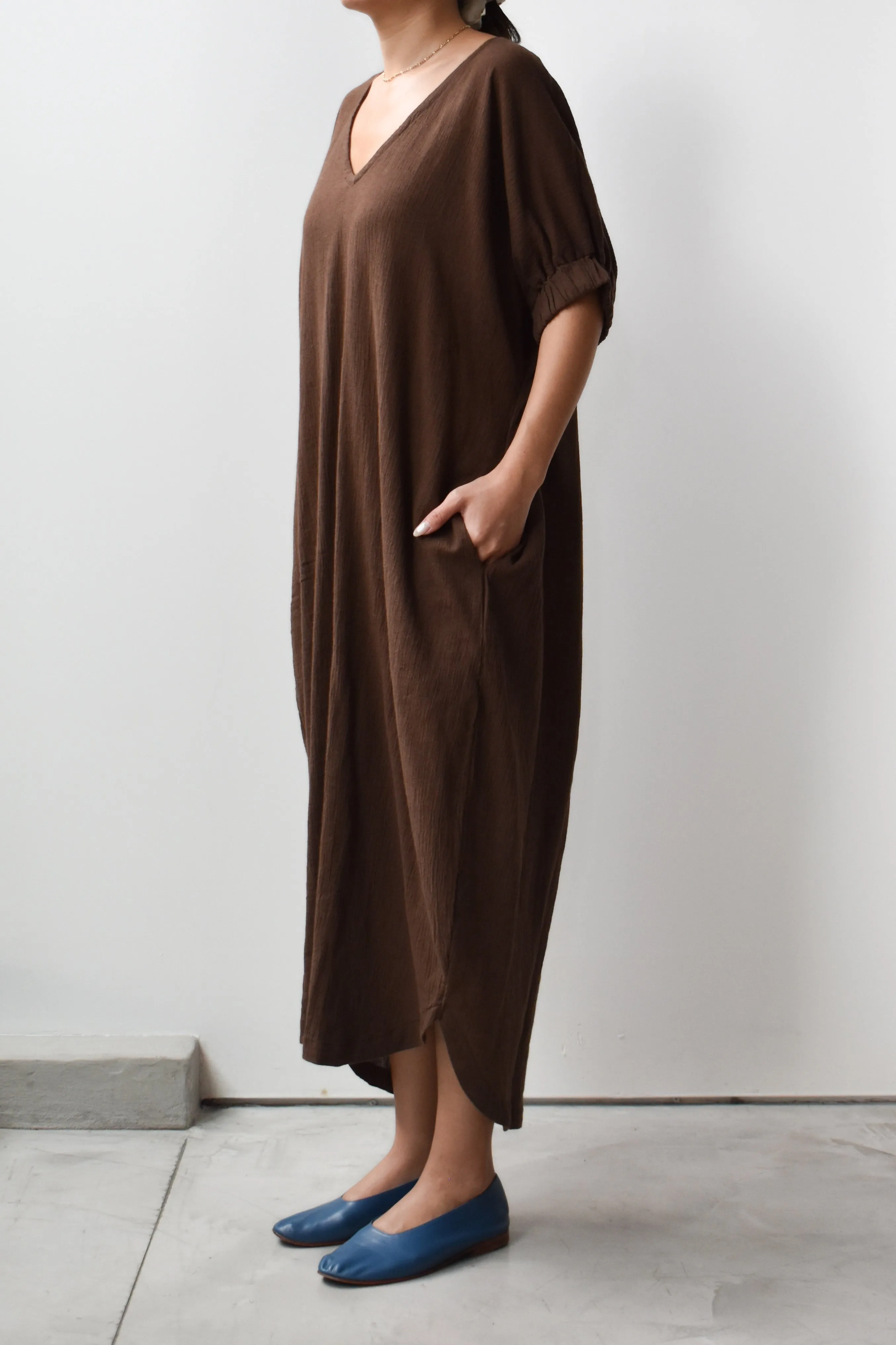 V-neck Relax Long Dress