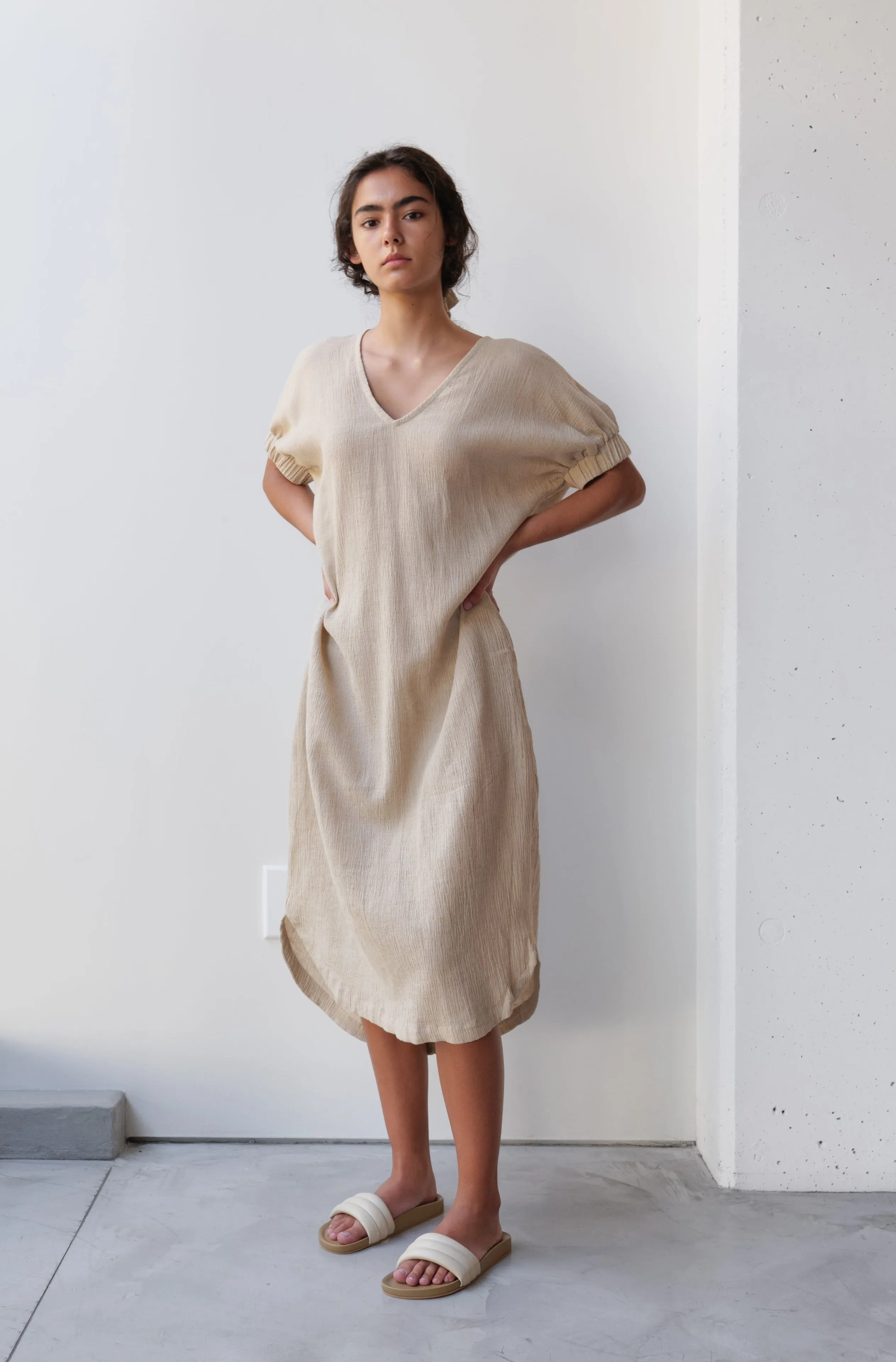 V-neck Relax Long Dress