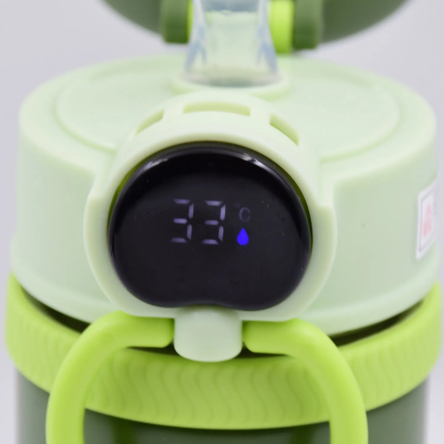 Vacuum Cup / Bottle, Push Button Temperature Display Bottle | With Handle & Straw (550 ML)