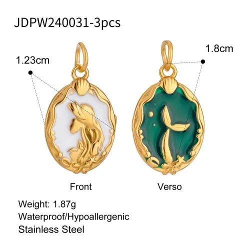 VAIGE 3-Piece Cute Drop Oil Jewelry Charms Set for Handmade Accessories - Perfect for Earrings, Necklaces, and Bracelets