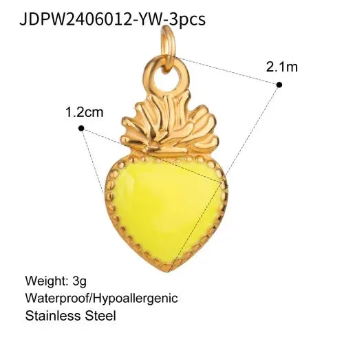 VAIGE 3-Piece Cute Drop Oil Jewelry Charms Set for Handmade Accessories - Perfect for Earrings, Necklaces, and Bracelets