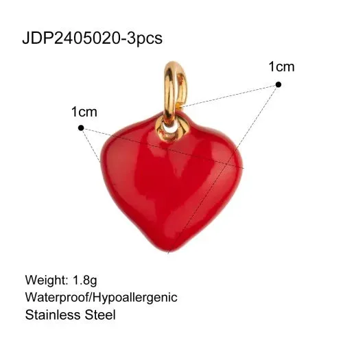 VAIGE 3-Piece Cute Drop Oil Jewelry Charms Set for Handmade Accessories - Perfect for Earrings, Necklaces, and Bracelets