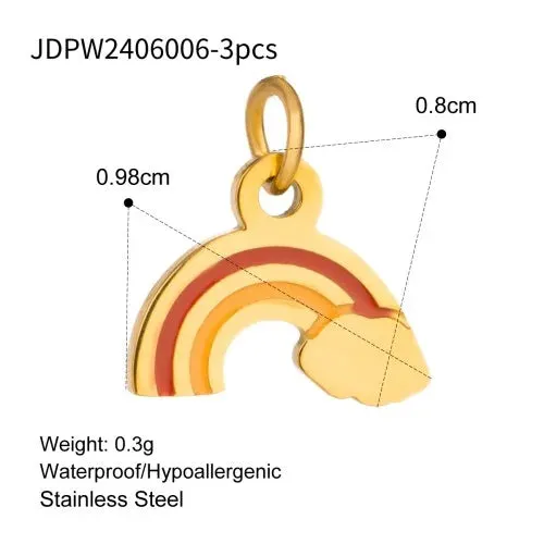 VAIGE 3-Piece Cute Drop Oil Jewelry Charms Set for Handmade Accessories - Perfect for Earrings, Necklaces, and Bracelets